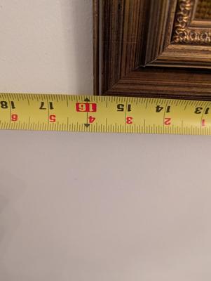 Approx 15 3/4" x 19" Vintage Floral Embroidery Framed Cross Stitch Still Life