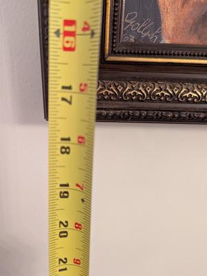 Approx 15 1/2" x 17 1/2" "Die Weinprobe" Signed Painting