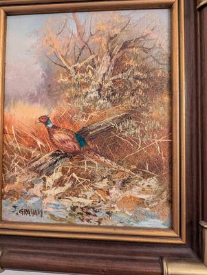Approx 11 3/4" x 13 3/4" Framed Signed Artist Graham Oil Painting
