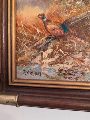 Approx 11 3/4" x 13 3/4" Framed Signed Artist Graham Oil Painting