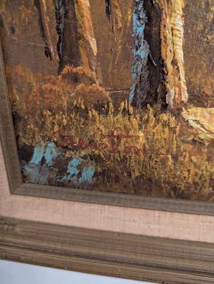 Approx 22 1/2" x 26" Framed Landscape Signed Oil Painting