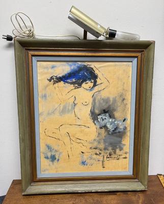 Ink sketch of Nude Female on Paper