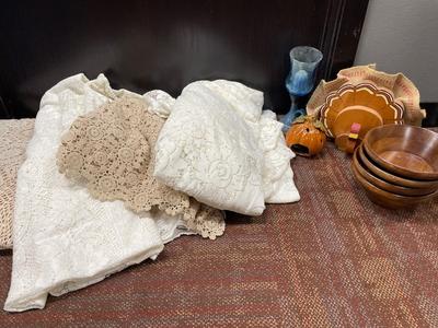 Table cloths and wood items