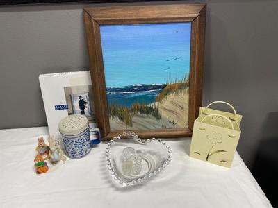 Beach scene painting and decor