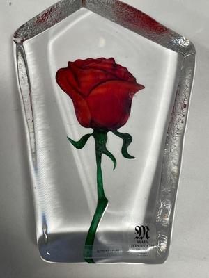 Mats Jonasson rose crystal and more