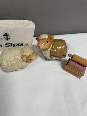 Pilgrim and Indian salt and pepper shakers with nurse decor