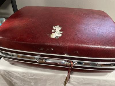 Samsonite briefcase & large brown luggage