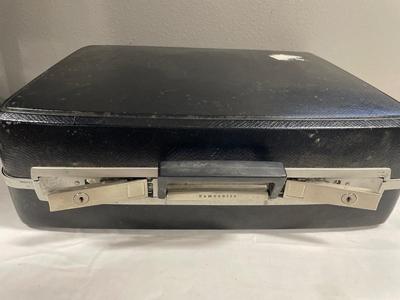 Samsonite briefcase & large brown luggage