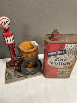 Vintage Stanley level, car wash and decor