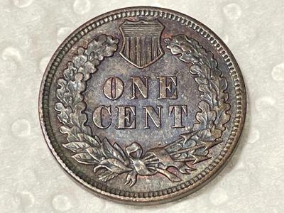 1909 AU58+ CONDITION INDIAN HEAD CENT FROM AN OLDTIME ESTATE. FREE DOMESTIC SHIPPING.