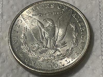 1902-O BRILLIANT UNCIRCULATED CONDITION MORGAN SILVER DOLLAR (COIN-8) FROM AN OLDTIME ESTATE. FREE DOMESTIC SHIPPING.