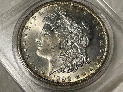1899-O BRILLIANT UNCIRCULATED CONDITION MORGAN SILVER DOLLAR (COIN-5) FROM AN OLDTIME ESTATE. FREE DOMESTIC SHIPPING.