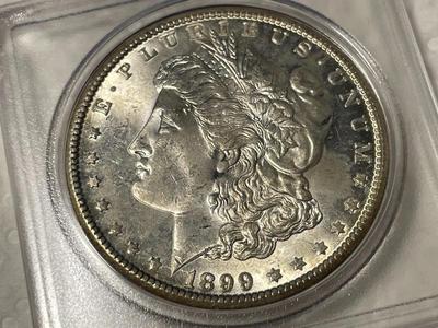 1899-O BRILLIANT UNCIRCULATED CONDITION MORGAN SILVER DOLLAR (COIN-2) FROM AN OLDTIME ESTATE. FREE DOMESTIC SHIPPING.