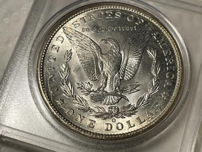 1899-O BRILLIANT UNCIRCULATED CONDITION MORGAN SILVER DOLLAR (COIN-2) FROM AN OLDTIME ESTATE. FREE DOMESTIC SHIPPING.