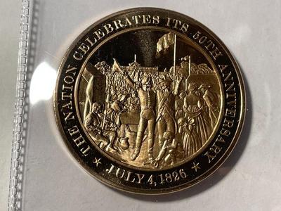 1826 THE NATION CELEBRATES IT'S 50TH. ANNIVERSARY FRANKLIN MINT PROOF BRONZE MEDAL (MEDAL #15). FREE DOMESTIC SHIPPING.
