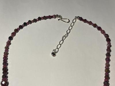 DTR/Jay King New Never Worn Amethyst Graduated Bead Necklace 18-20" Adjustable w/Sterling Silver Clasp & Chain as Pictured.