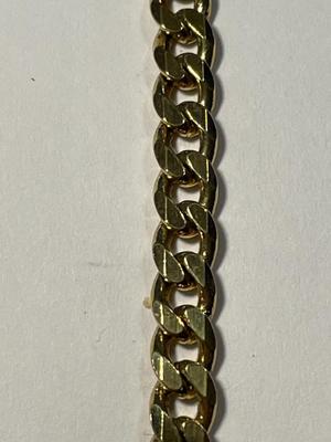 New Never Worn Gold-toned Sterling Silver Solid Link Chain 18" Long 17-Grams TW as Pictured. FREE DOMESTIC SHIPPING.