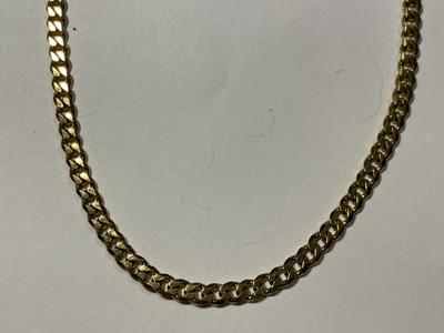 New Never Worn Gold-toned Sterling Silver Solid Link Chain 18" Long 17-Grams TW as Pictured. FREE DOMESTIC SHIPPING.