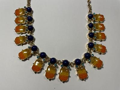 New Never Worn Exquisite Colorful Adjustable Fashion Necklace Very Nicely Made as Pictured. FREE DOMESTIC SHIPPING.