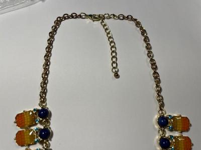 New Never Worn Exquisite Colorful Adjustable Fashion Necklace Very Nicely Made as Pictured. FREE DOMESTIC SHIPPING.