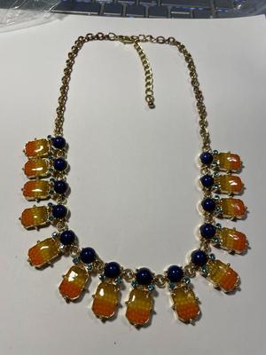 New Never Worn Exquisite Colorful Adjustable Fashion Necklace Very Nicely Made as Pictured. FREE DOMESTIC SHIPPING.
