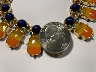New Never Worn Exquisite Colorful Adjustable Fashion Necklace Very Nicely Made as Pictured. FREE DOMESTIC SHIPPING.