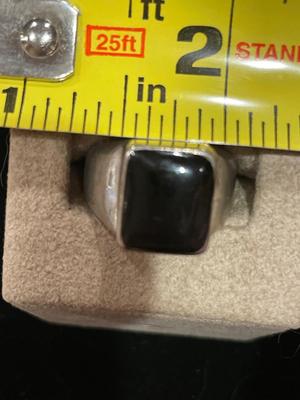 Black onyx ring & oval ring