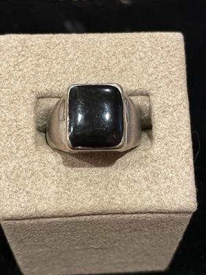Black onyx ring & oval ring