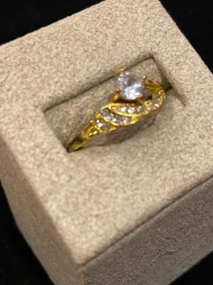 2 faux solitaire style rings