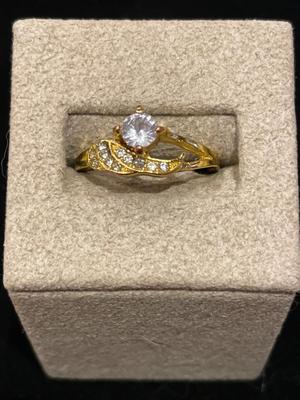 2 faux solitaire style rings