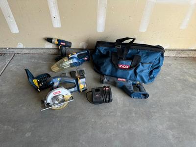 RYOBI SUPER COMBO CORDLESS TOOLS