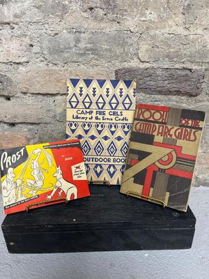 Campfire Girls books, war cartoon book, advertising fans