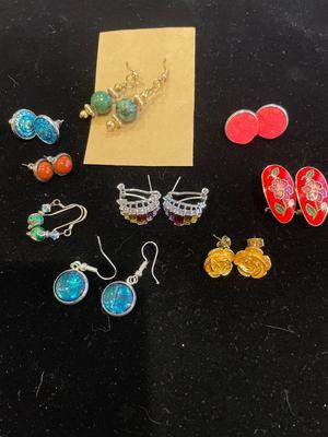 Bright color post earrings