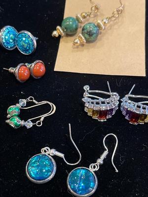 Bright color post earrings