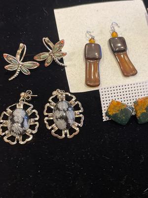Glass and other interesting earrings