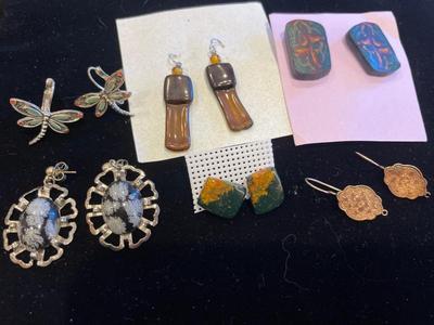 Glass and other interesting earrings