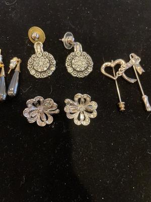 Mexican silver necklace, Tinn-per earrings