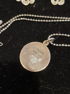 Mexican silver necklace, Tinn-per earrings