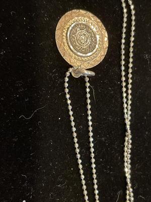Mexican silver necklace, Tinn-per earrings