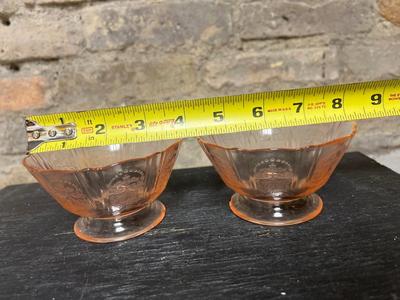 Pink depression glass lot #1
