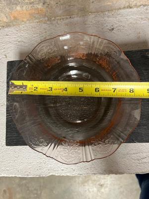 Pink depression glass lot #1
