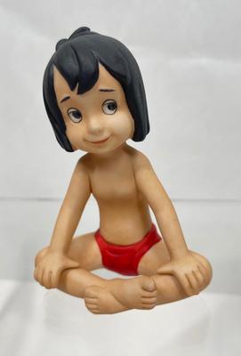 Rare Made in Japan Vintage Disney Jungle Book Boy Mowgli Bisque Porcelain Figurine sitting position