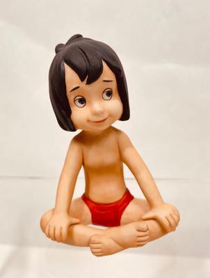 Rare Made in Japan Vintage Disney Jungle Book Boy Mowgli Bisque Porcelain Figurine sitting position