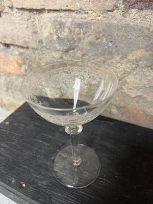 Two sets of etched goblets - Fostoria?