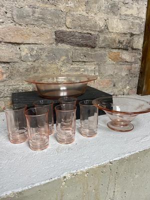 Pink Depression Glass Lot #3
