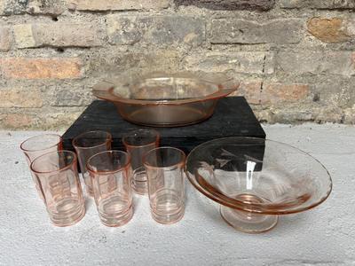 Pink Depression Glass Lot #3