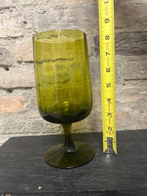 Vintage green glass