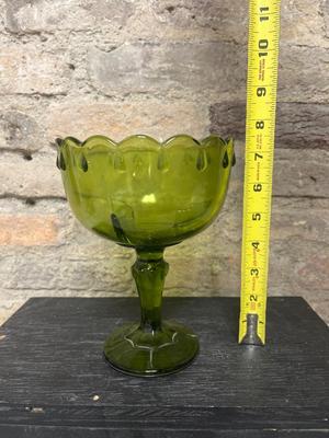 Vintage green glass