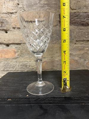 Eight crystal goblets