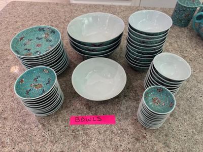Large Set of Dishes